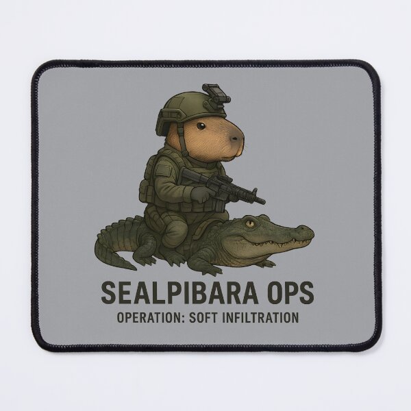 Item preview, SEALpibara Commando – Funny Capybara Special Forces Art designed and sold by MysticArtisan.