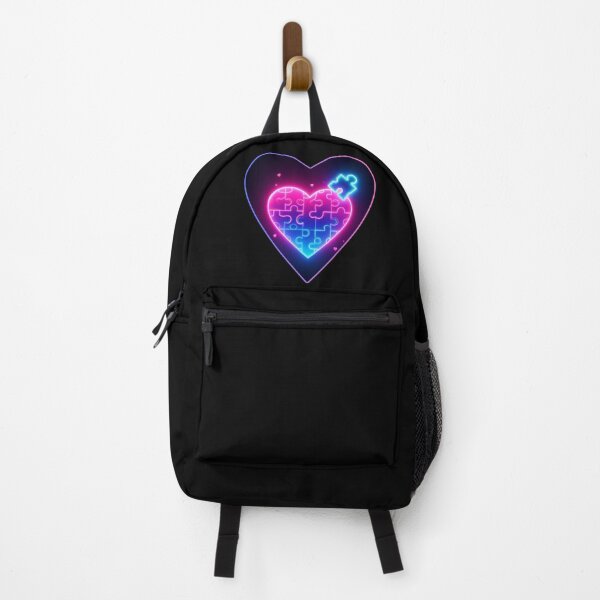 Item preview, You Complete Me | Neon Puzzle Heart Design designed and sold by WakeUpYourBrain.