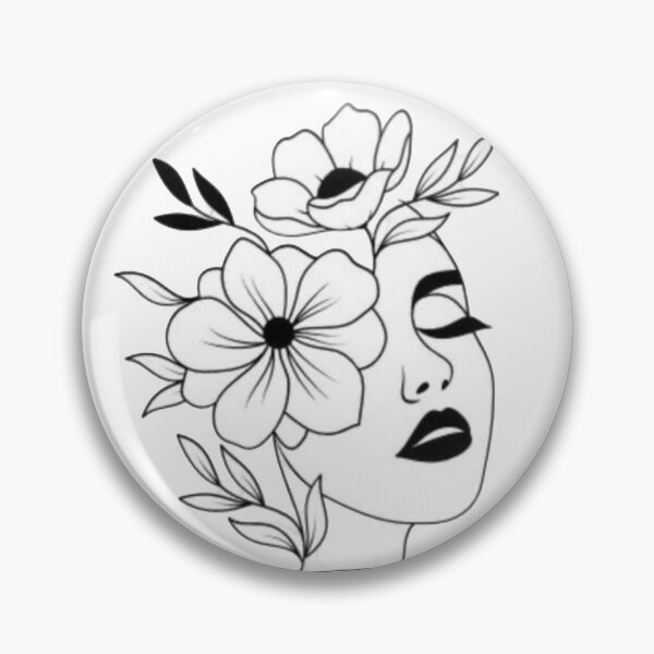 Item preview, Design abstract femeie si flori  designed and sold by Art-fashiontop.