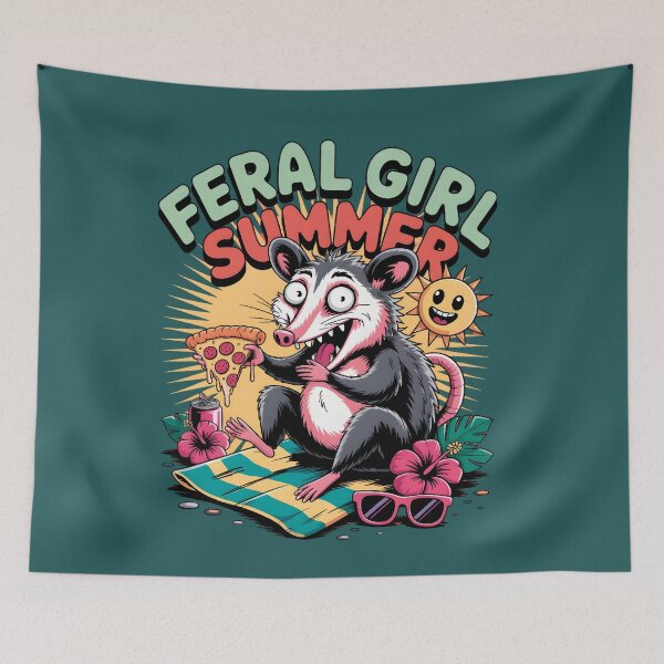Item preview,  Feral Girl Summer Possum Meme designed and sold by box-artshop.