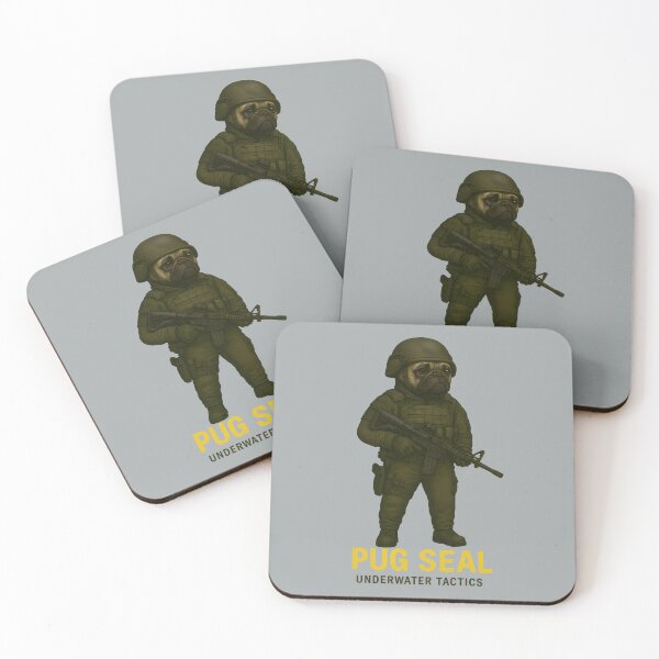 Item preview, Tactical Pug SEAL – Funny Special Forces Dog Art designed and sold by MysticArtisan.