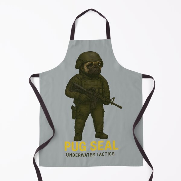 Item preview, Tactical Pug SEAL – Funny Special Forces Dog Art designed and sold by MysticArtisan.
