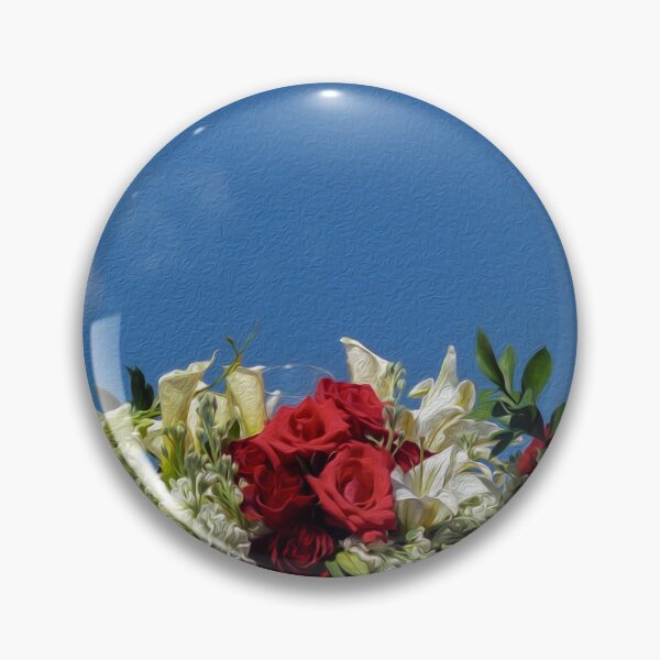 Item preview, Red and white flower bouquets on a wall designed and sold by Eckart Mayer Photography.