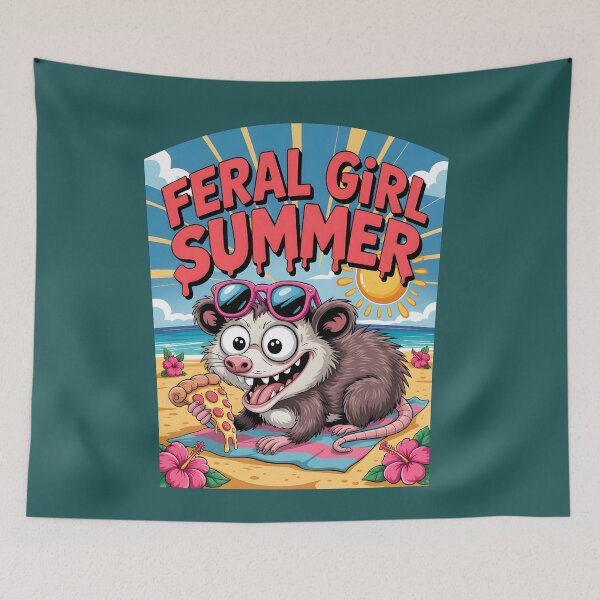 Item preview,  Feral Girl Summer Possum Meme designed and sold by box-artshop.