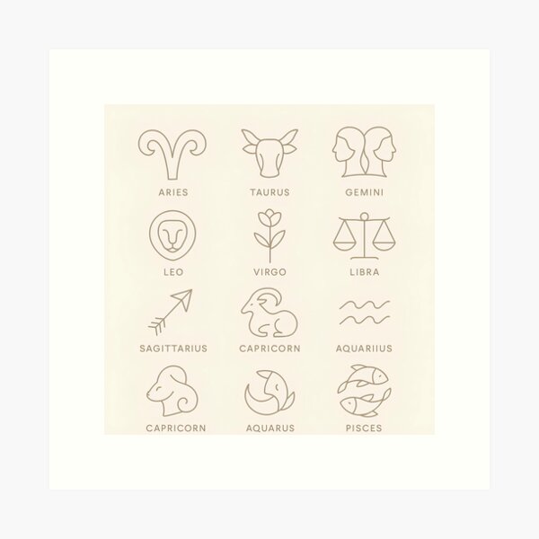 Item preview, Zodiac Sign – Cute Minimal Astrology Design designed and sold by Sleonheart.