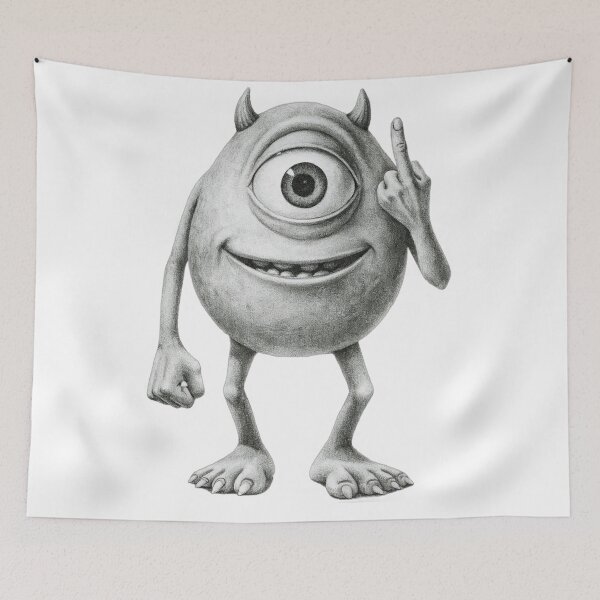 Item preview, Mike Wazowski Parody Showing Middle Finger designed and sold by negve.