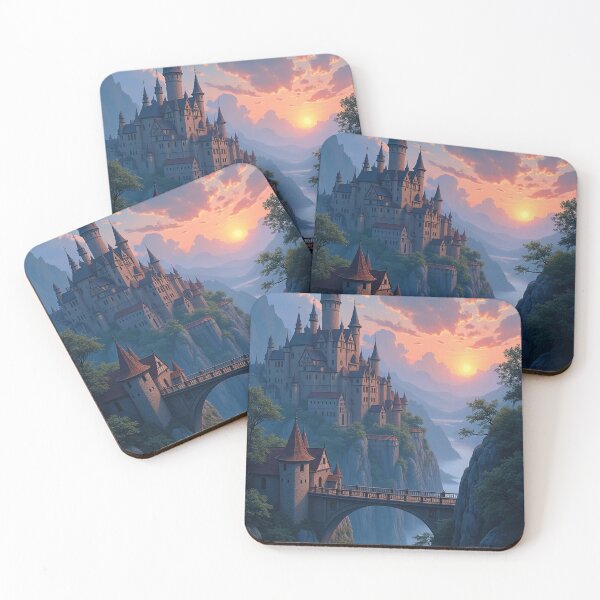 Item preview, Castle in the Clouds - Fairytale Sunset Vista designed and sold by DreamCraze.