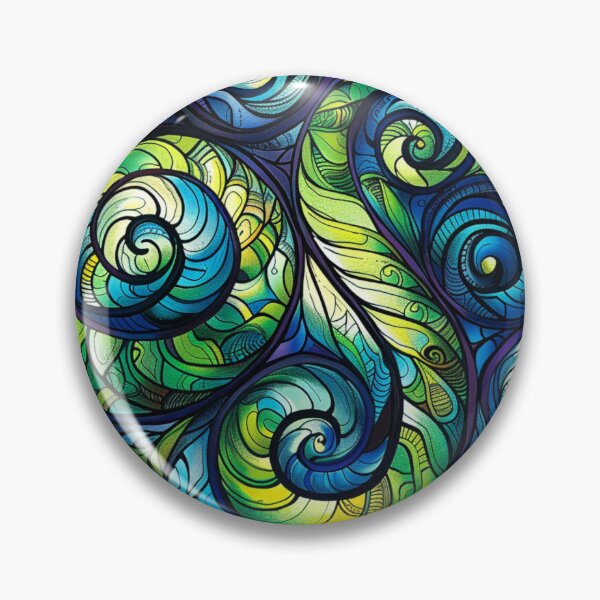 Item preview, New Zealand Māori Paua Pattern Koru Design 403 designed and sold by GrinGalore.