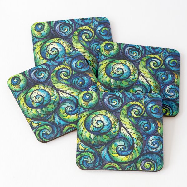 Item preview, New Zealand Māori Paua Pattern Koru Design 403 designed and sold by GrinGalore.