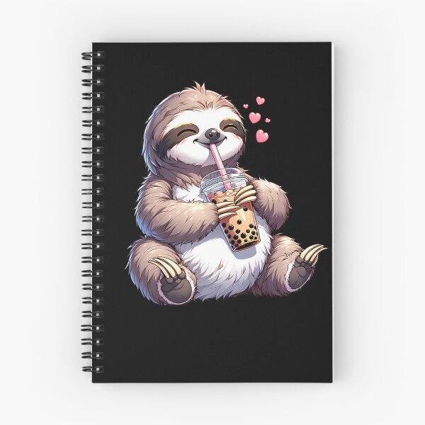 Item preview, Cute Kawaii Sloth Drink Bubble Tea Milk Tea Lover designed and sold by Kimberley King Art  King Art.