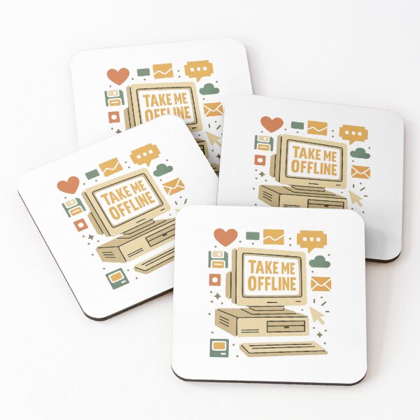 Item preview, "Take Me Offline – Retro Tech Digital Detox Design" designed and sold by Cute-Jory-Store.