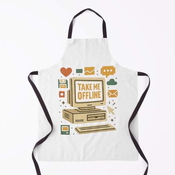 Item preview, "Take Me Offline – Retro Tech Digital Detox Design" designed and sold by Cute-Jory-Store.
