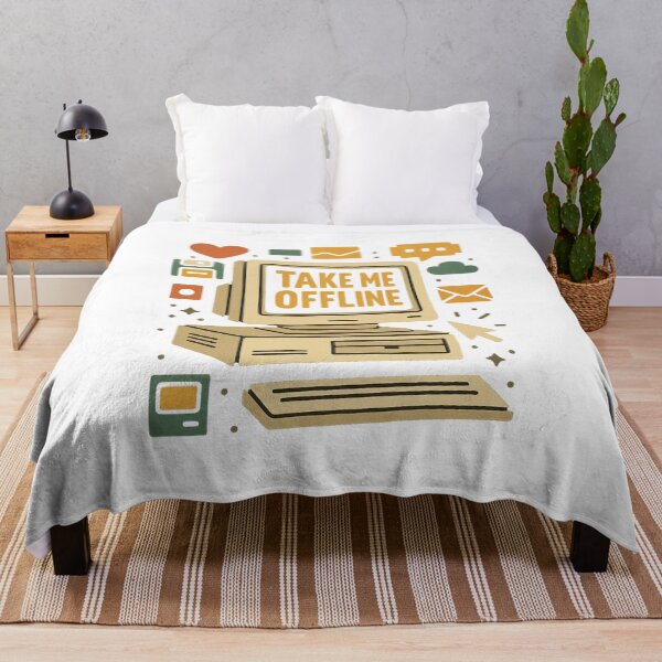 Item preview, "Take Me Offline – Retro Tech Digital Detox Design" designed and sold by Cute-Jory-Store.