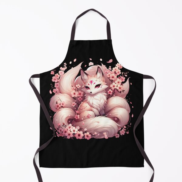 Item preview, Anime Kawaii Kitsune Fox Japanese Nine Tailed Magical Creature Sakura designed and sold by Kimberley King Art  King Art.