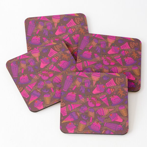 Item preview, Ice Cream & Dessert Pattern – Fun Pink and Brown Sweet Treat Design designed and sold by Sepinik.