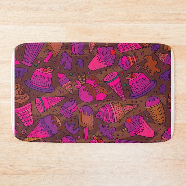 Item preview, Ice Cream & Dessert Pattern – Fun Pink and Brown Sweet Treat Design designed and sold by Sepinik.