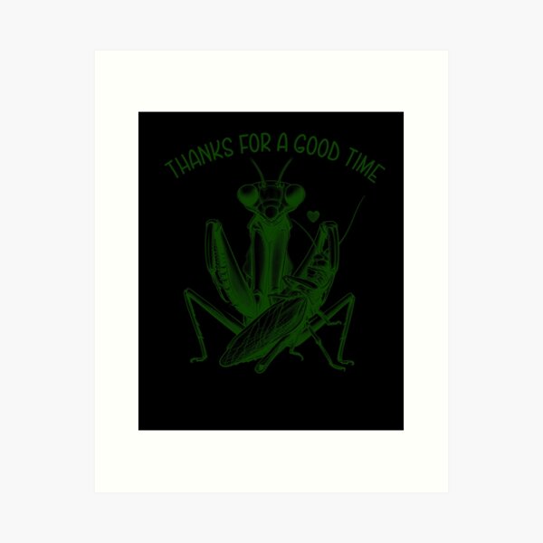 Item preview, Praying Mantis Funny Weird Crazy Dark Humor Silly Saying Sarcastic Breakup designed and sold by Kimberley King Art  King Art.