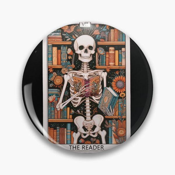 Item preview, The Reader Tarot Card Bookish Mystical Literature Skeleton Librarian designed and sold by Kimberley King Art  King Art.