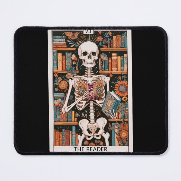 Item preview, The Reader Tarot Card Bookish Mystical Literature Skeleton Librarian designed and sold by Kimberley King Art  King Art.