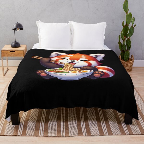 Item preview, Kawaii Red Panda Eating Ramen Noodle Anime Japanese Food Lover designed and sold by Kimberley King Art  King Art.