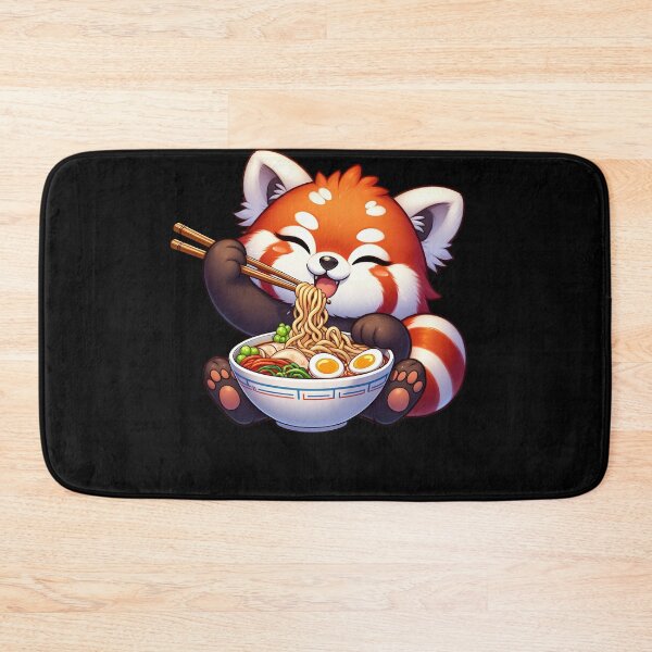 Item preview, Kawaii Red Panda Eating Ramen Noodle Anime Japanese Food Lover designed and sold by Kimberley King Art  King Art.