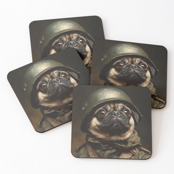 Item preview, Private Pug - Cute Soldier Army Pug - Stylish Animal Art designed and sold by Chrisjeffries24.