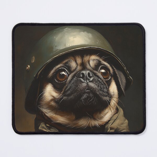 Item preview, Private Pug - Cute Soldier Army Pug - Stylish Animal Art designed and sold by Chrisjeffries24.