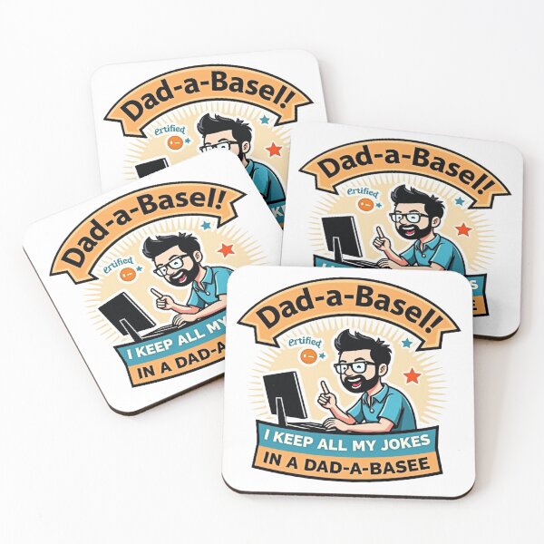 Item preview, Funny Dad-a-Base Computer Dad Joke Art designed and sold by ibobo4656.