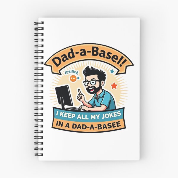 Item preview, Funny Dad-a-Base Computer Dad Joke Art designed and sold by ibobo4656.