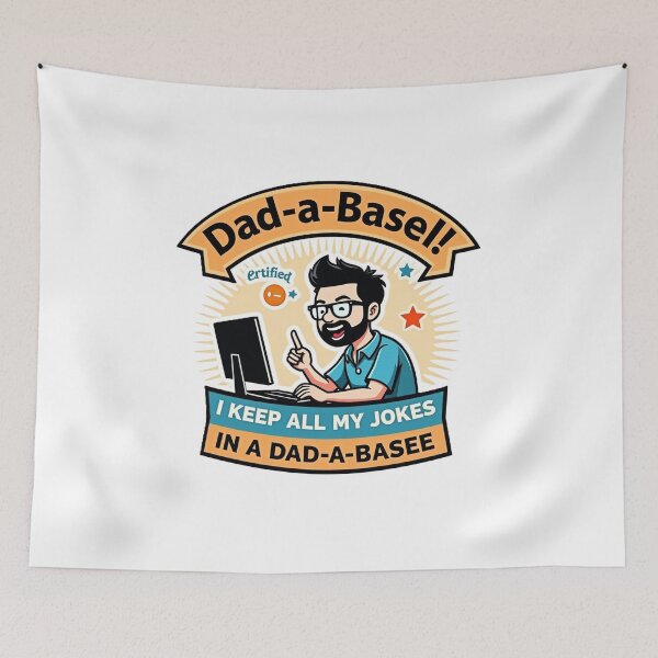 Item preview, Funny Dad-a-Base Computer Dad Joke Art designed and sold by ibobo4656.