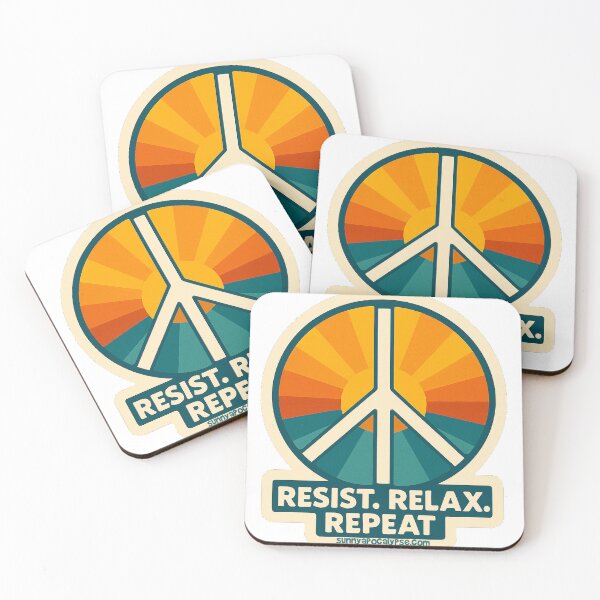 Item preview, Resist Relax Repeat Peace Sign designed and sold by Sunny Apocalypse .