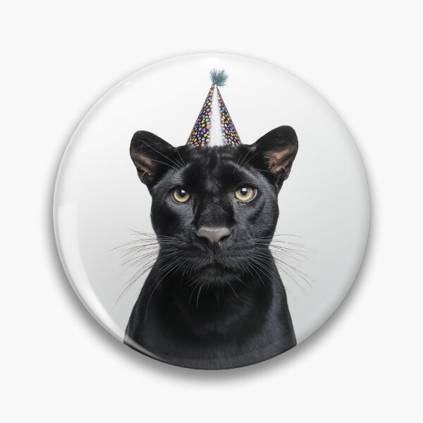 Item preview, Cute Panther with Party Hat Birthday Celebration designed and sold by LazyOwlStore.