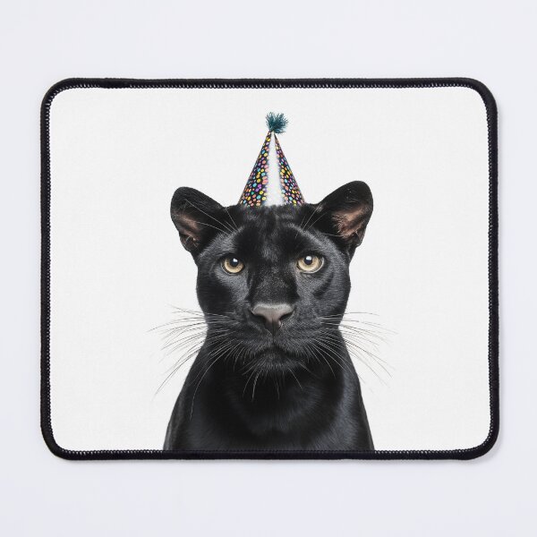 Item preview, Cute Panther with Party Hat Birthday Celebration designed and sold by LazyOwlStore.