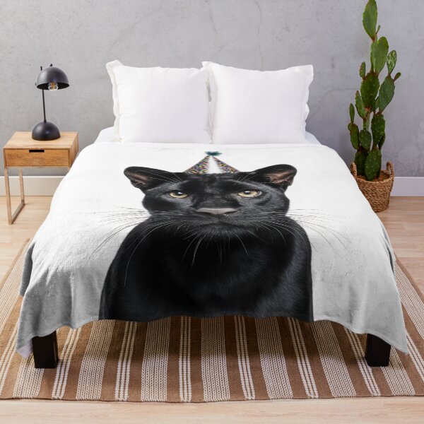 Item preview, Cute Panther with Party Hat Birthday Celebration designed and sold by LazyOwlStore.