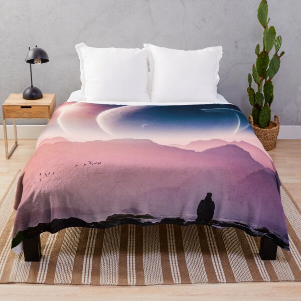 Item preview, Light Between Worlds – A Surreal Sci-Fi Landscape of Distant Planets designed and sold by seamless.