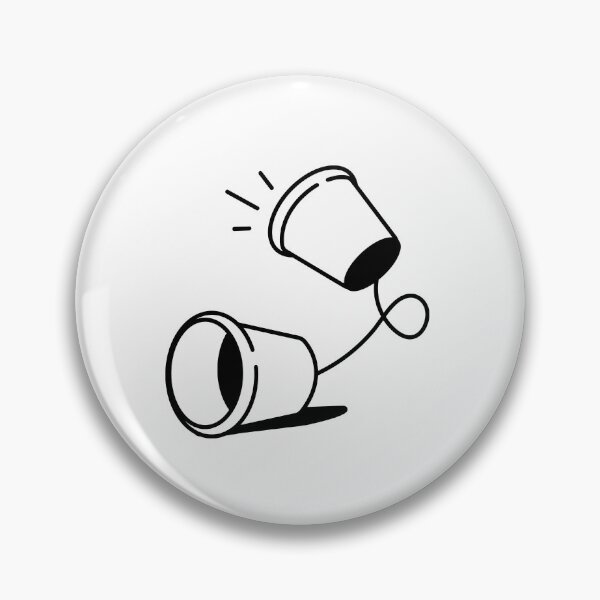 Item preview, Black and white tin can phone icon, retro designed and sold by BRIGHTLOOKS.