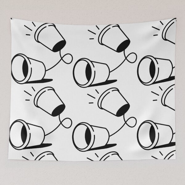 Item preview, Black and white tin can phone icon, retro designed and sold by BRIGHTLOOKS.