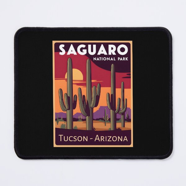 Item preview, A Vintage Illustration of Saguaro National Park - Arizona - United States designed and sold by GoodOldVintage.