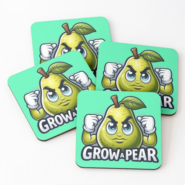 Item preview, Funny fruit emoji with the quote Grow a Pear designed and sold by LoneAngel.