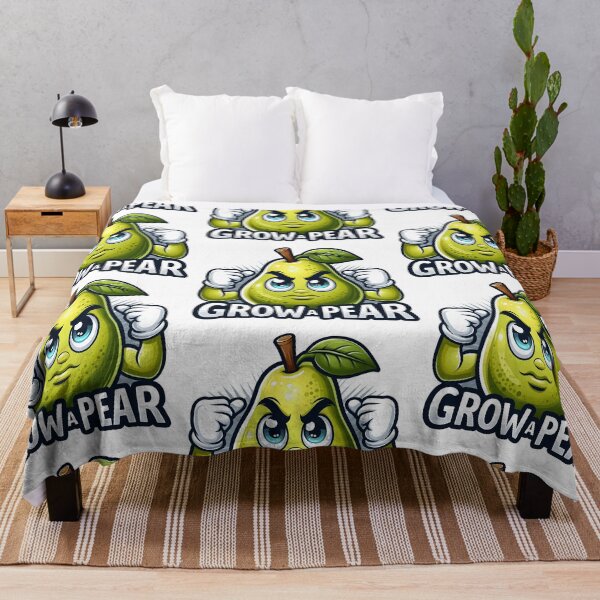 Item preview, Funny fruit emoji with the quote Grow a Pear designed and sold by LoneAngel.