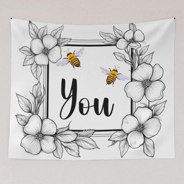 Item preview, Bee You Floral Frame 1 designed and sold by AnTartstudios.