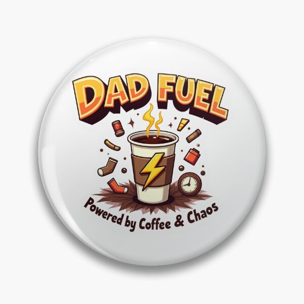 Item preview, Dad Fuel Coffee Chaos Funny Quote Art designed and sold by ibobo4656.