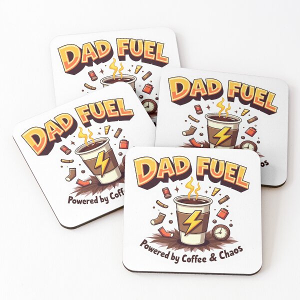 Item preview, Dad Fuel Coffee Chaos Funny Quote Art designed and sold by ibobo4656.