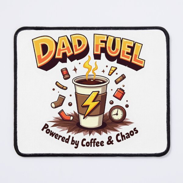 Item preview, Dad Fuel Coffee Chaos Funny Quote Art designed and sold by ibobo4656.