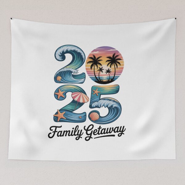 Item preview, 2025 Family Getaway Shirt, Matching Family Beach Trip Shirt, Summer Vacation Shirt, Tropical Travel Shirt, Ocean Themed Shirt designed and sold by KBDesignLab.