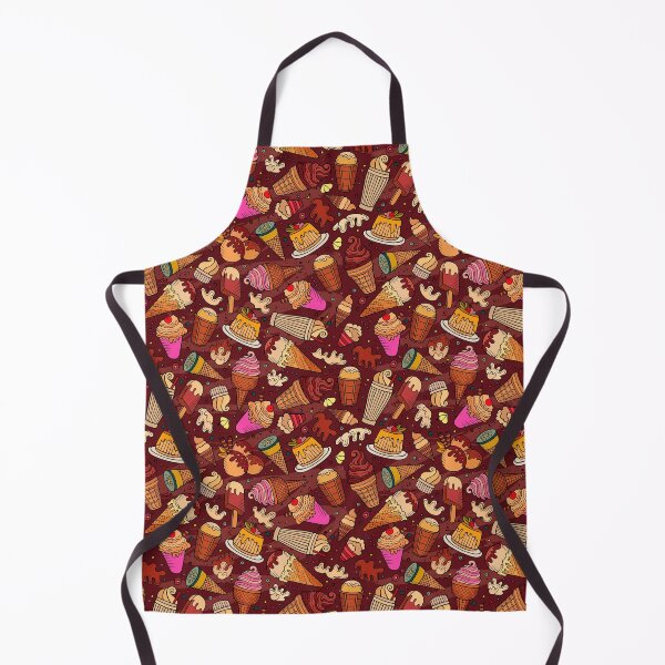Item preview, Creamy Dessert & Ice Cream Pattern – Warm Toned Sweet Treat Illustration designed and sold by Sepinik.