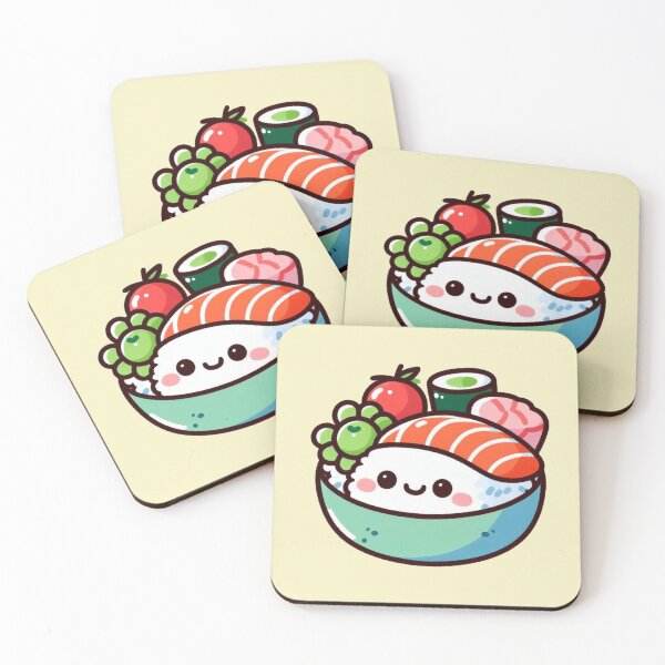 Item preview, kawaii sushi in bowl designed and sold by Nimkaew.