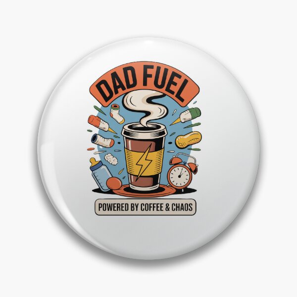 Item preview, Dad Fuel Coffee Chaos Funny Quote Art designed and sold by ibobo4656.