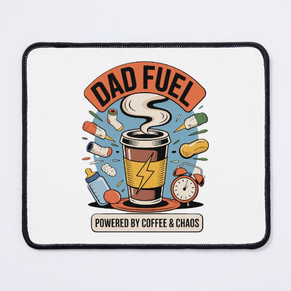 Item preview, Dad Fuel Coffee Chaos Funny Quote Art designed and sold by ibobo4656.
