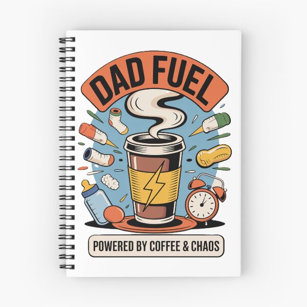 Item preview, Dad Fuel Coffee Chaos Funny Quote Art designed and sold by ibobo4656.